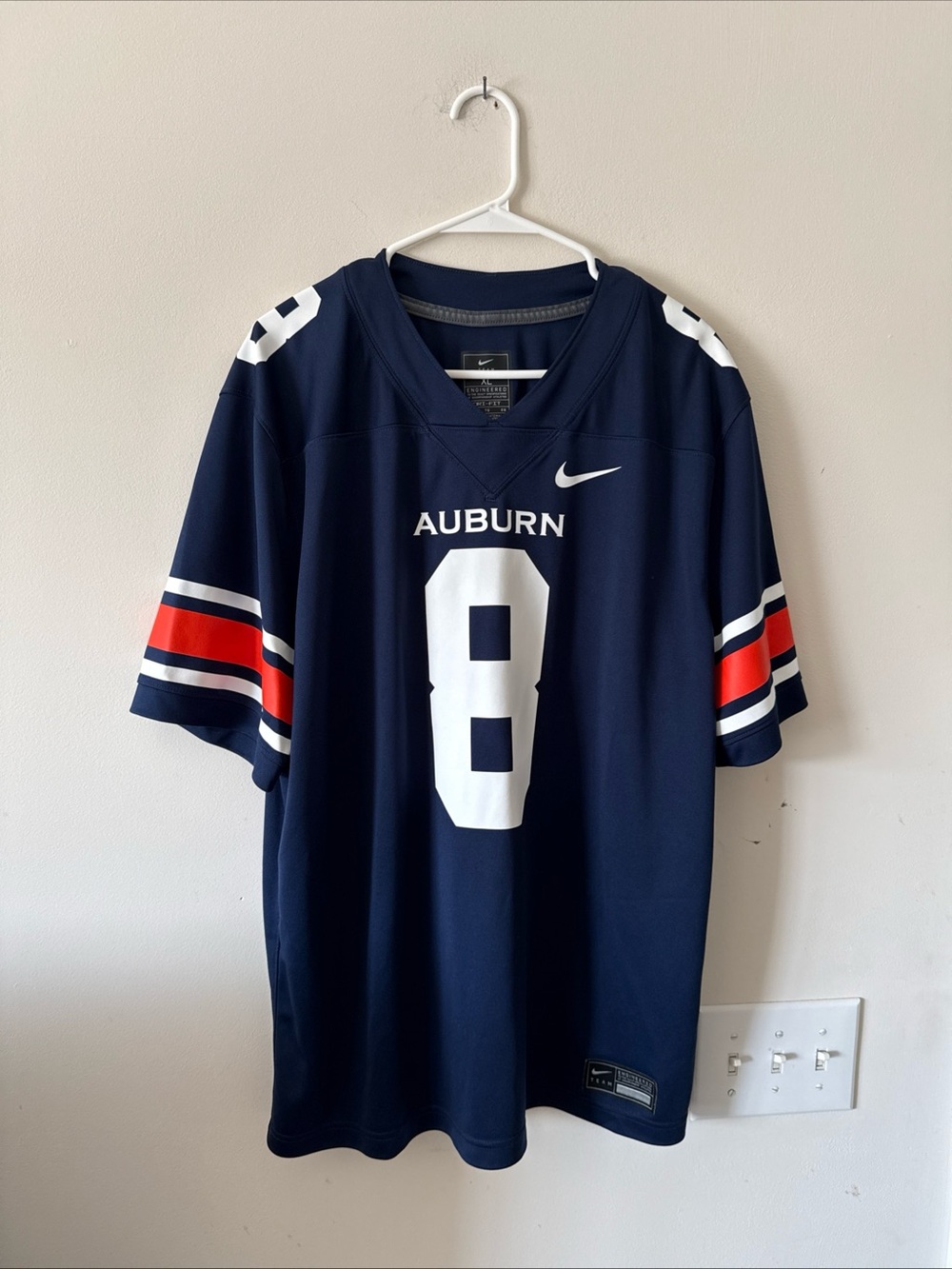 MEN’S NIKE CAM COLEMAN #8 AUBURN TIGERS NCAA FOOTBALL JERSEY SZ XL - BLUE RARE